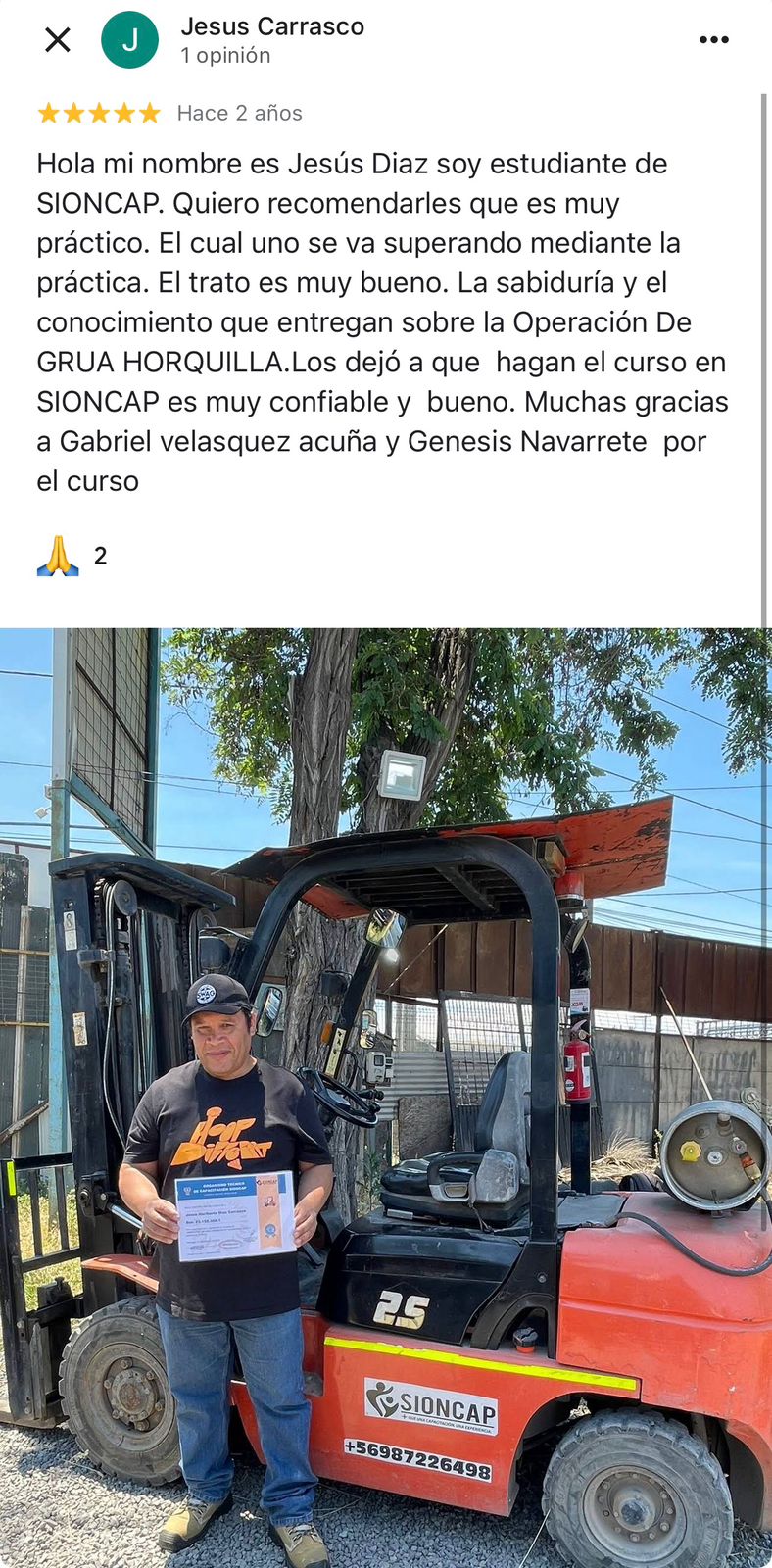 Testimonio Google