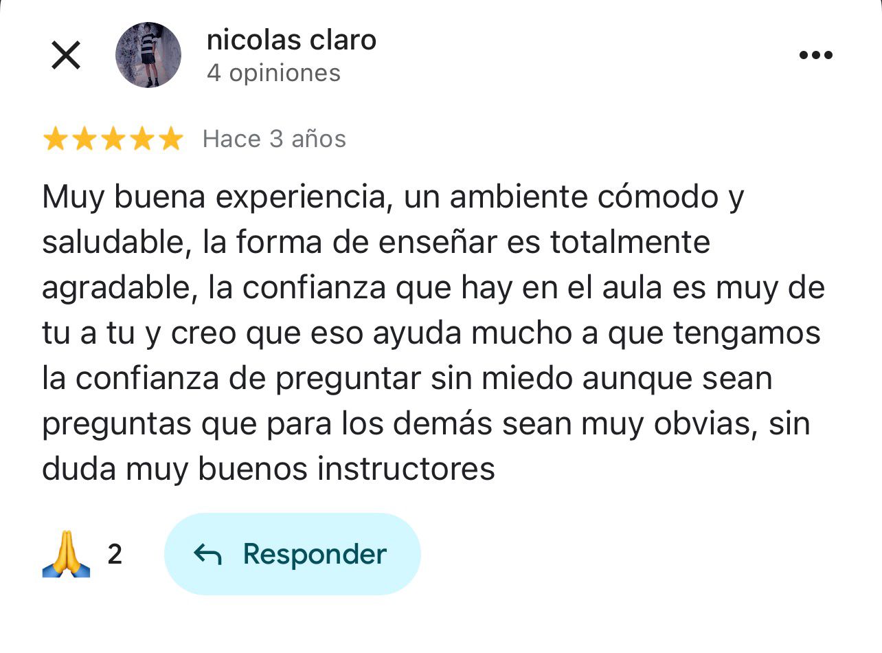 Testimonio Google
